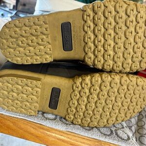 L.L. Bean Black Footwear with Textured Tan Soles